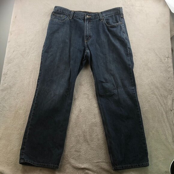Carhartt Mens Workwear Jeans Size 38x30 Relaxed Fit Blue Denim Casual 101493-968 - Picture 13 of 14